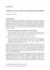 Wikis - Diskurse, Theorien und Anwendungen
