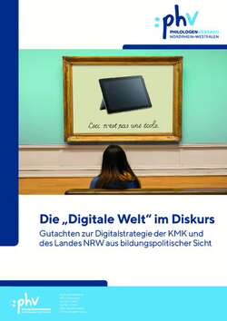 Die «Digitale Welt» im Diskurs