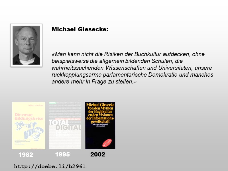 Von den Mythen der Buchkultur...