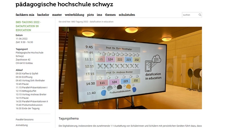 Tagung datafication in education (2022)