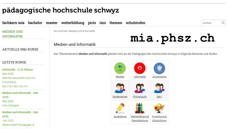 Unsere Website zum Fach 
