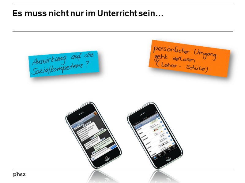 Es muss nicht nur im Unterricht sein...