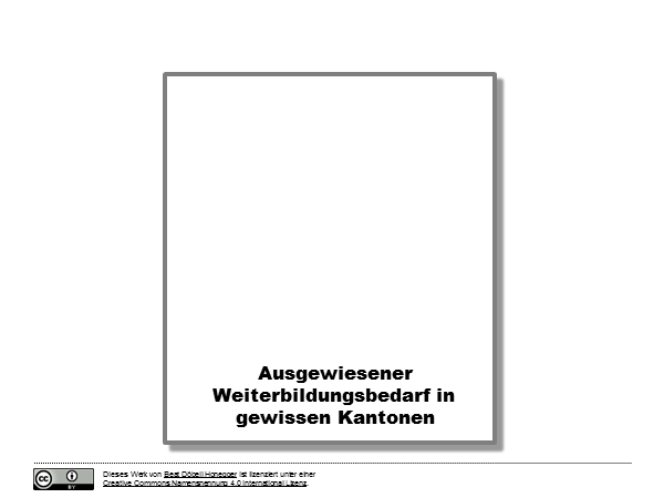Medien - Informatik - Anwendung: Wahrgenommener Weiterbildungsbedarf in gewissen Kantonen