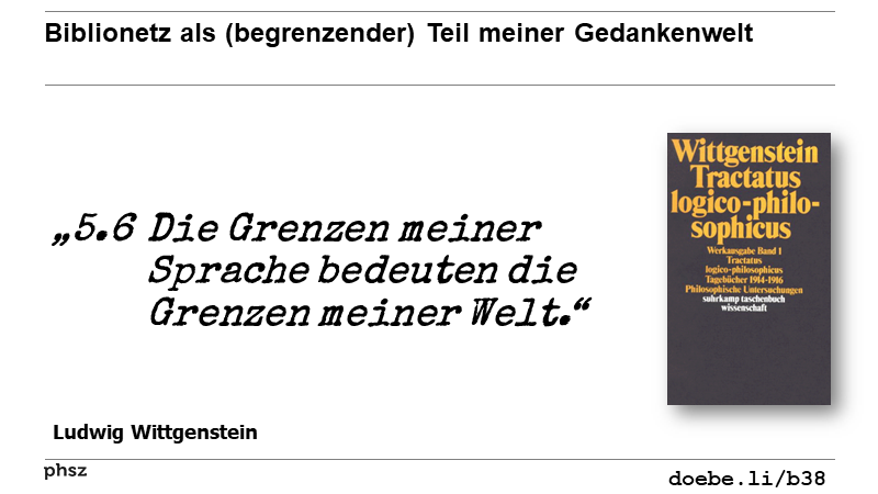 Biblionetz als (begrenzender) Teil meiner Gedankenwelt