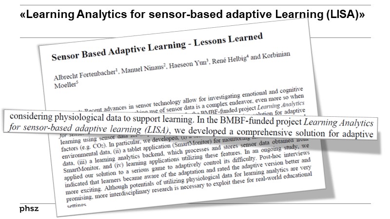«Learning Analytics for sensor-based adaptive Learning (LISA)»