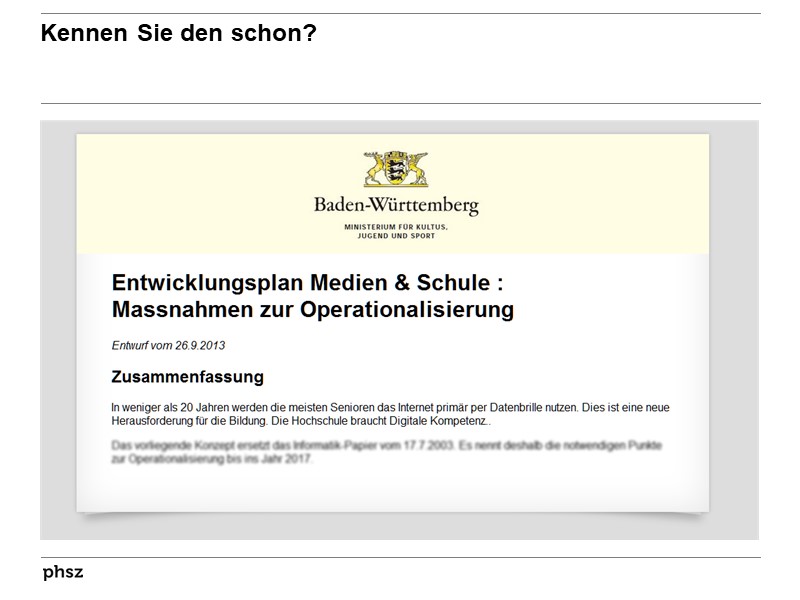 Kennen Sie den schon?