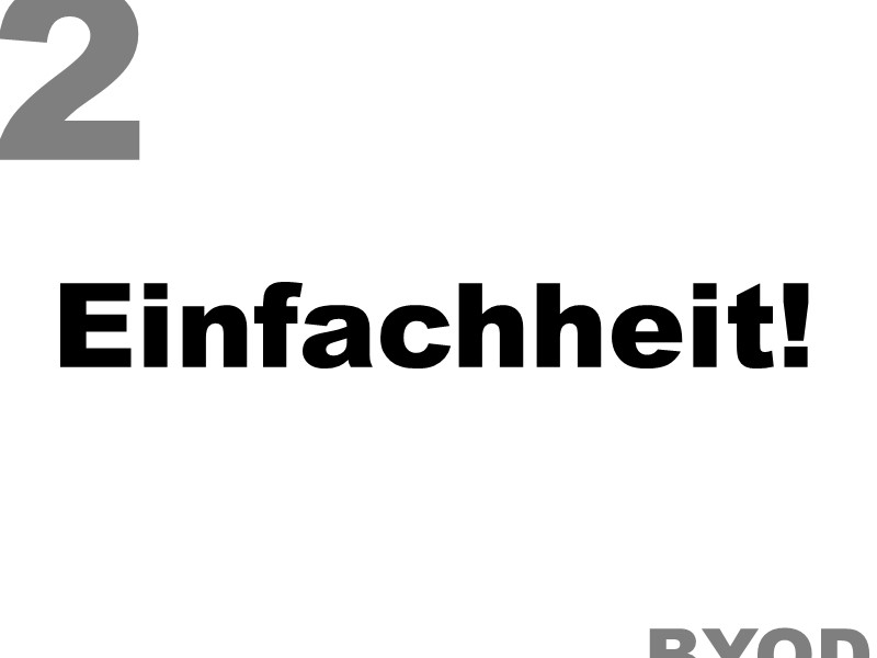 Empfehlung 2: Einfachheit