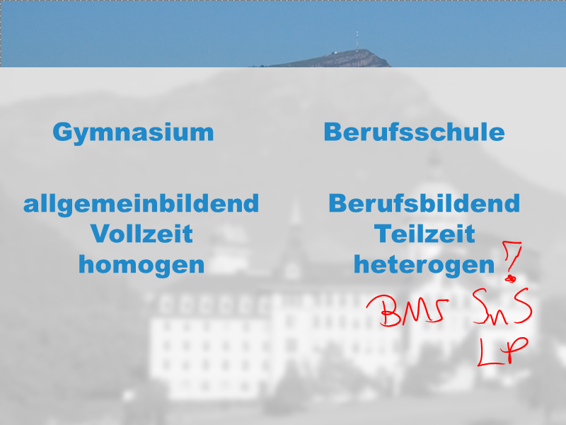 Unterschiede zwischen Gymnasien und Berufsfachschulen