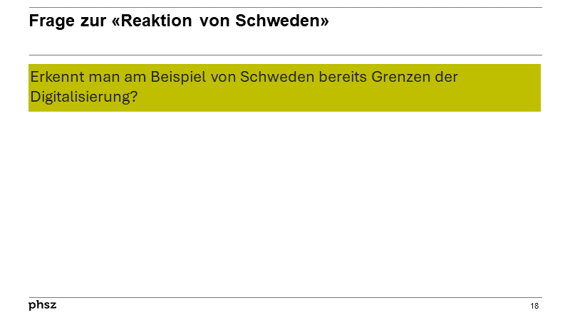 Frage zur «Reaktion von Schweden»