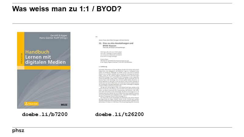 Was weiss man zu 1:1 / BYOD?