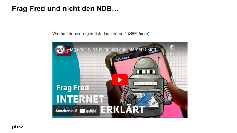 Frag Fred und nicht den NDB…