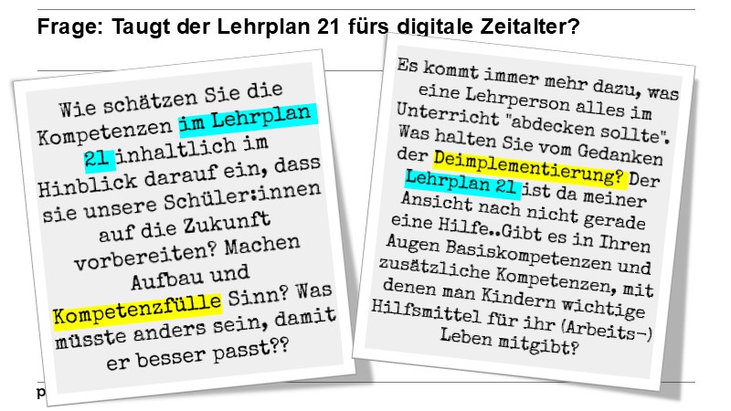 Frage: Taugt der Lehrplan 21 fürs digitale Zeitalter?