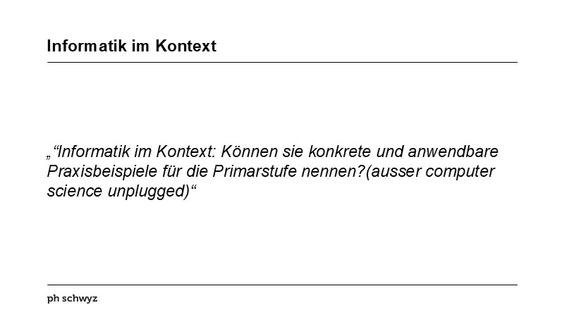 Informatik im Kontext