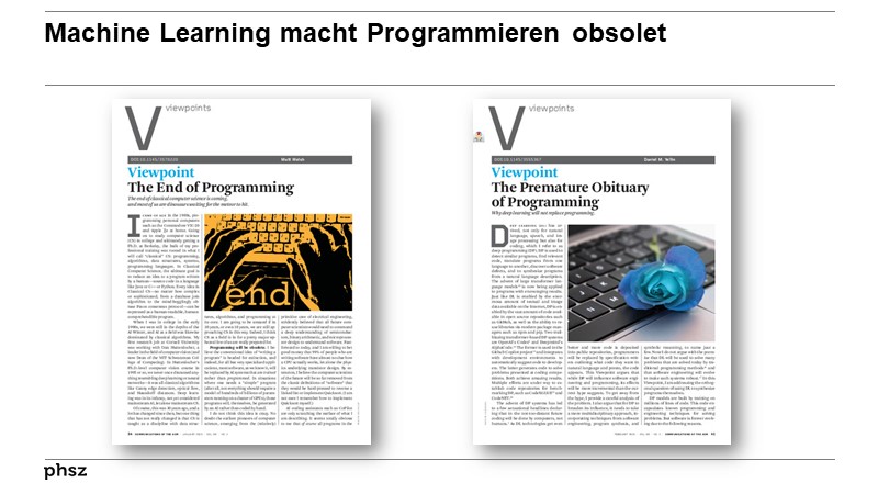 Machine Learning macht Programmieren obsolet