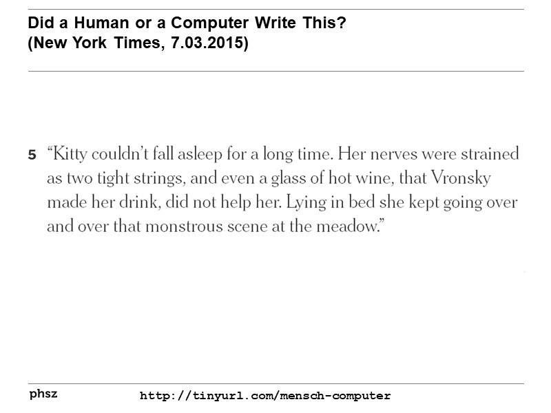 Did a Human or a Computer Write This?