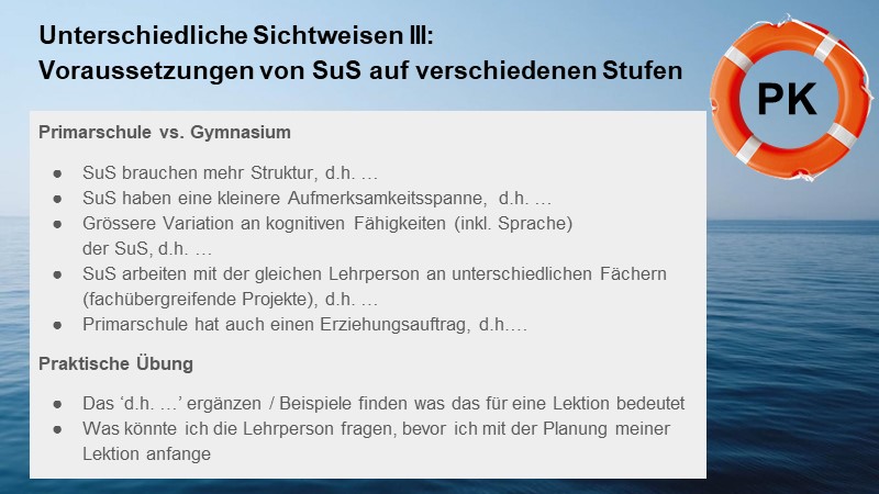 Unterschiedliche Sichtweisen III