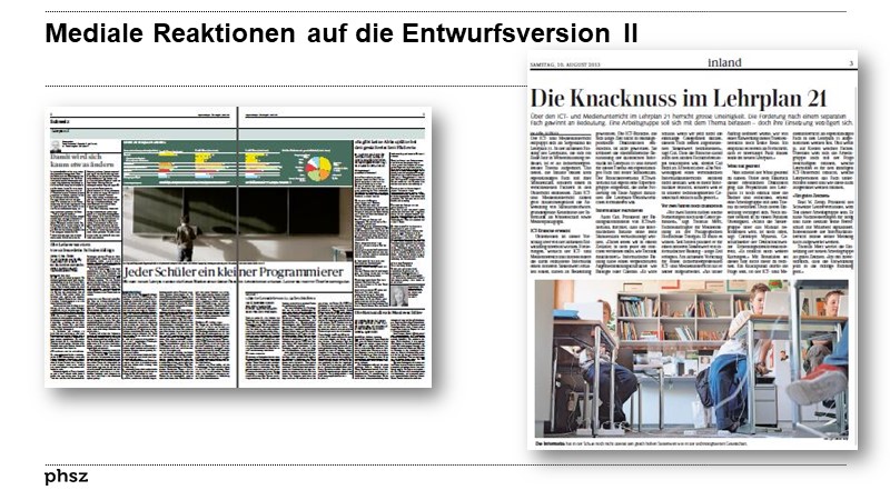Mediale Reaktionen auf die Entwurfsversiion II