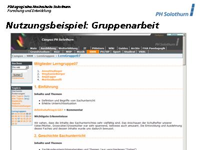 Nutzungsbeispiel: Gruppenarbeit III
