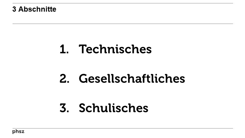 3 Abschnitte