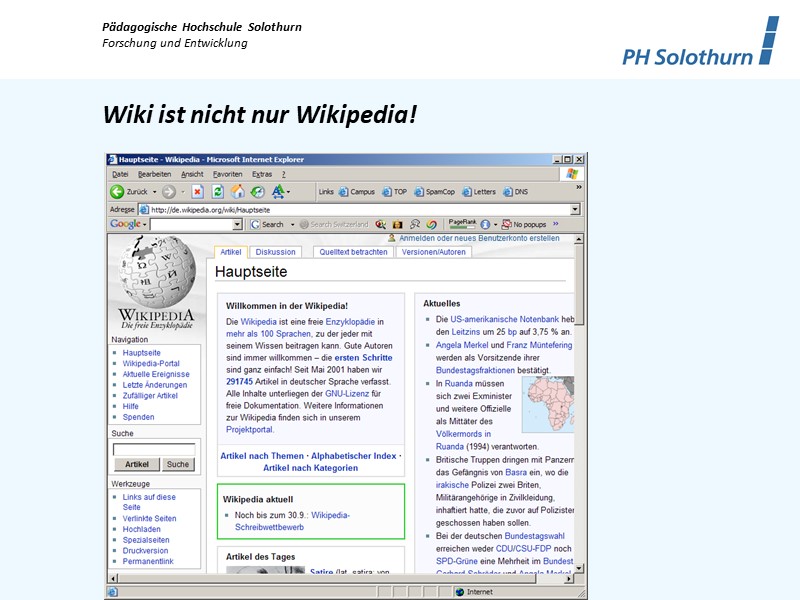 Wiki ist nicht nur Wikipedia