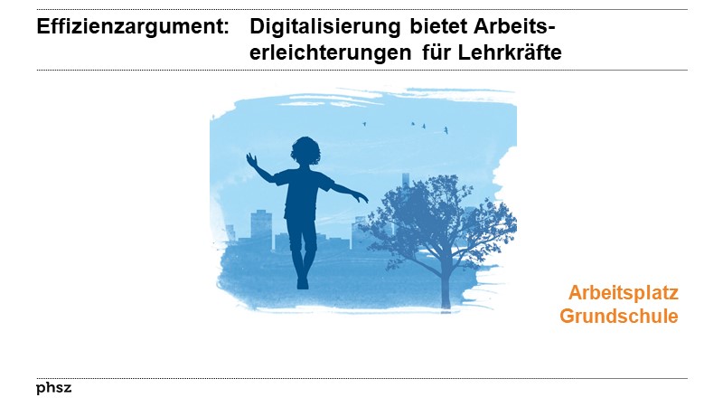 Effizienzargument: 	Digitalisierung bietet Arbeitserleichterungen für Lehrkräfte