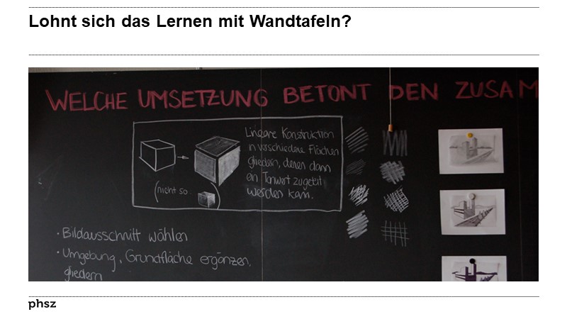  Lohnt sich das Lernen mit Wandtafeln?