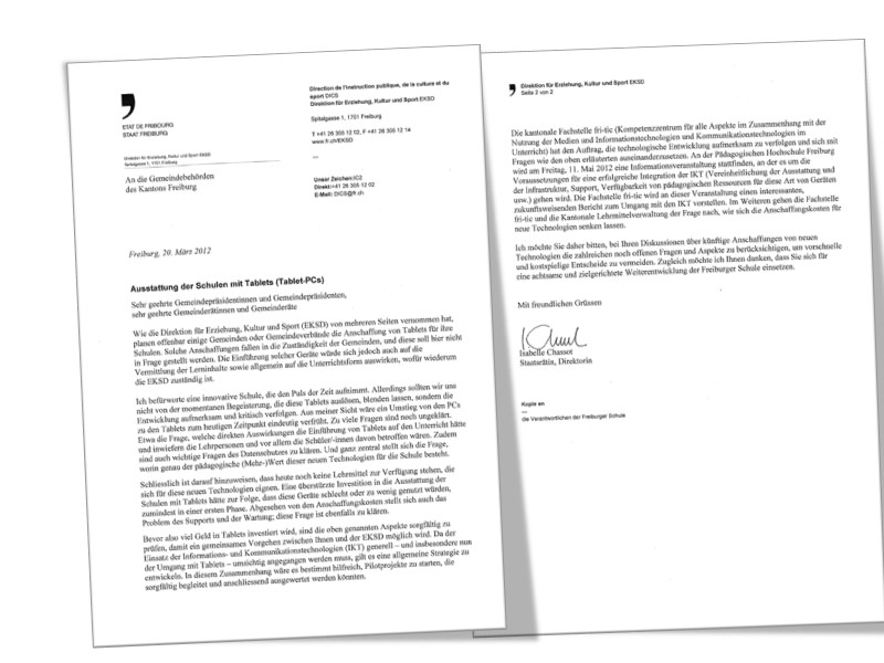 Brief von Frau Chassot