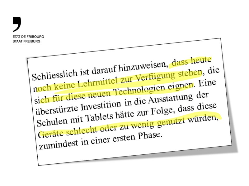 Es fehlen die Lehrmittel