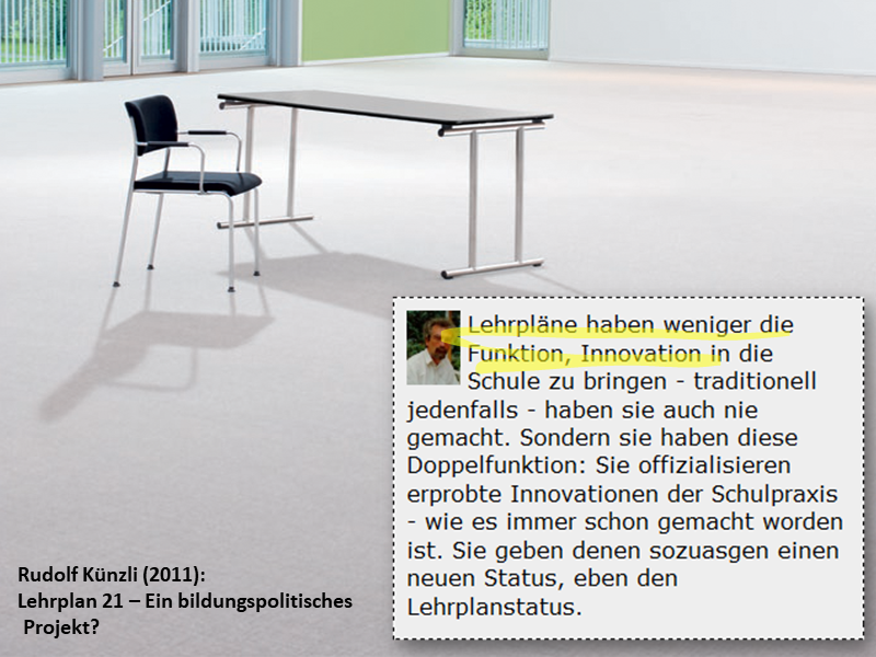 Lehrpläne sind nicht innovativ