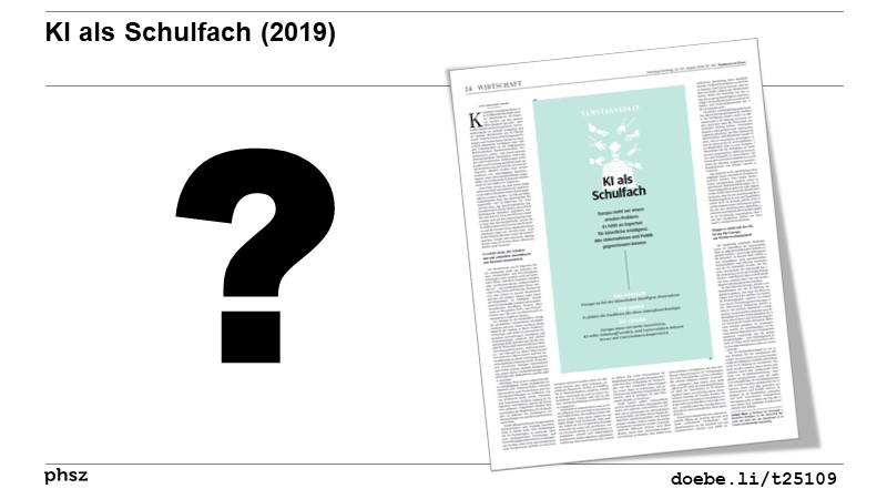 KI als Schulfach (2019)