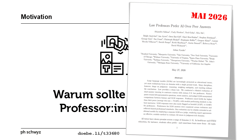 Warum sollte ich noch die Professor:innen fragen?