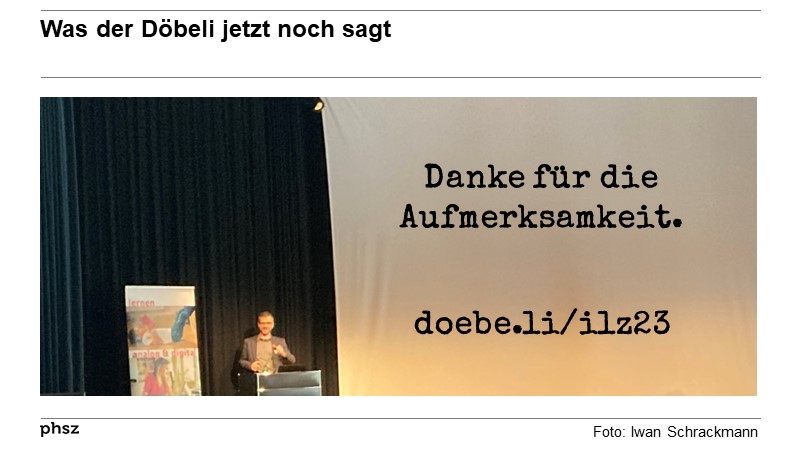 Was der Döbeli jetzt noch sagt