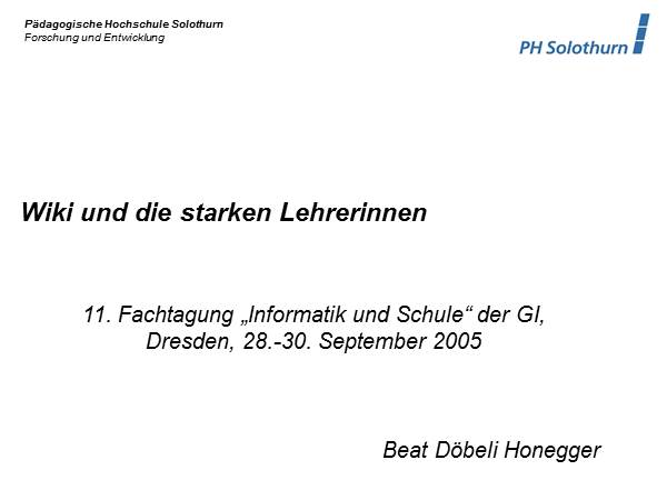 Wiki und die starken Lehrerinnen