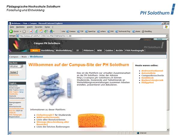 Der Wiki-Server der PH-Solothurn