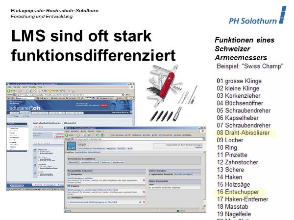 Funktionsdifferenzierung von LMS