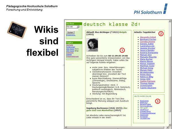 Wikis sind flexibel