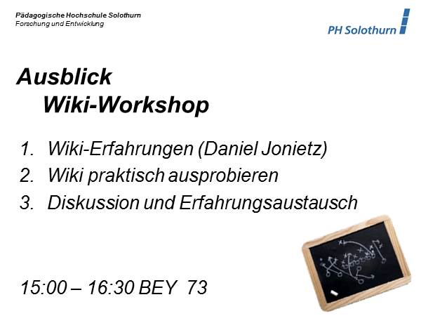 Ausblick auf den Wiki-Workshop