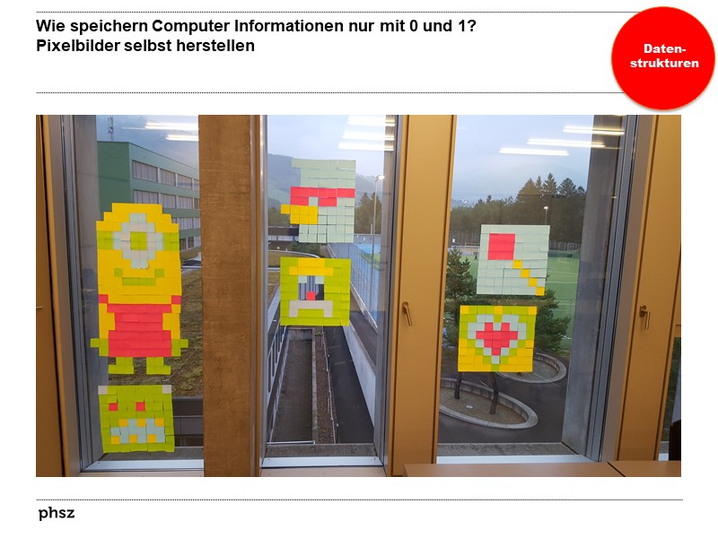 Wie speichern Computer Informationen nur mit 0 und 1?Pixelbilder selbst herstellen