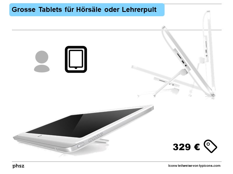Grosse Tablets für Hörsäle oder Lehrerpult