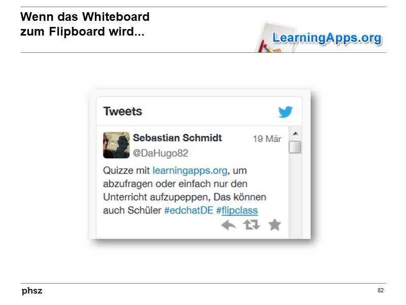 Wenn das Whiteboard zum Flipboard wird...