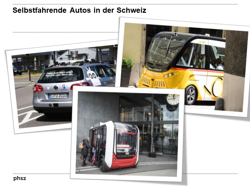 Selbstfahrender VW in Zürich