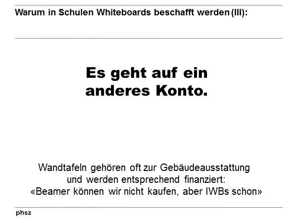Warum in Schulen Whiteboards beschafft werden (III):