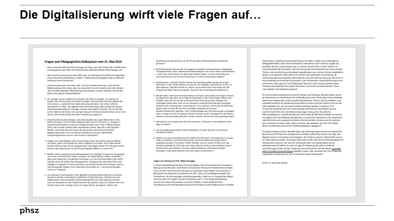 Die Digitalisierung wirft viele Fragen auf...