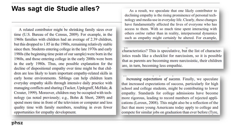 Was sagt die Studie alles?
