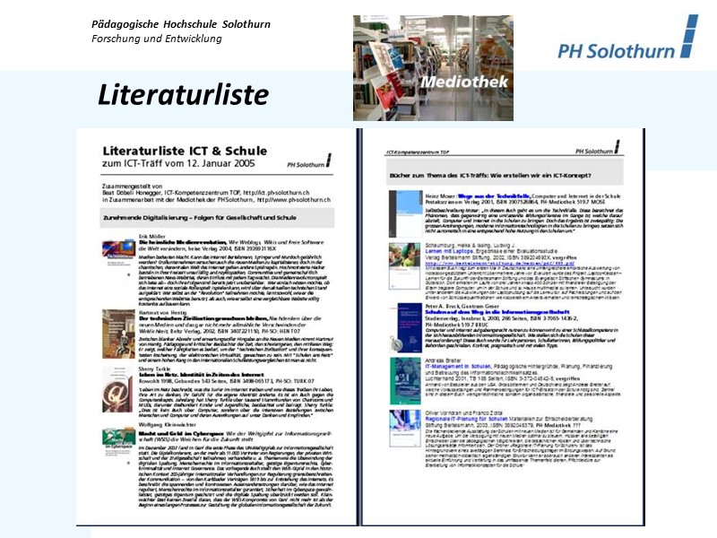 Thematische Literaturliste