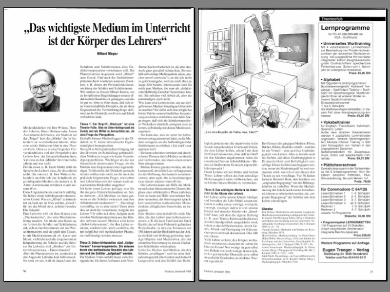 Das wichtigste Medium im Unterricht