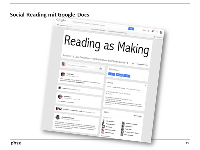 Social Reading mit Google Docs