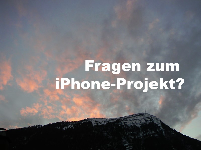 Fragen zum iPhone-Projekt