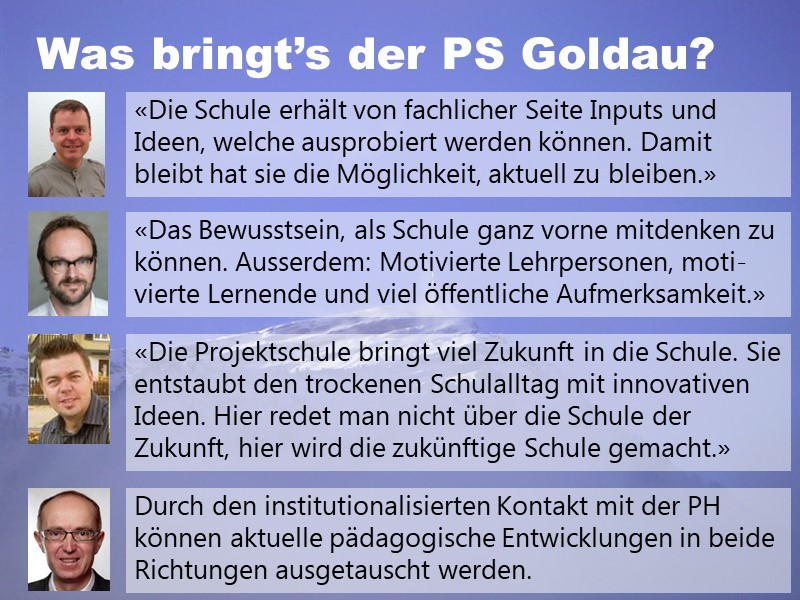 Was bringt's der Primarschule Goldau?
