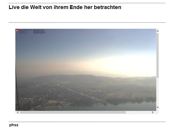 Live die Welt von ihrem Ende her betrachten